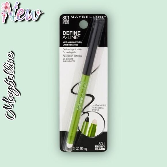 New Maybelline Define-A-Line Mechanical Eyeliner – 801 Ebony Black - Picture 1 of 5